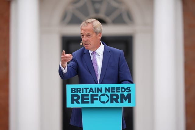Reform UK leader Nigel Farage