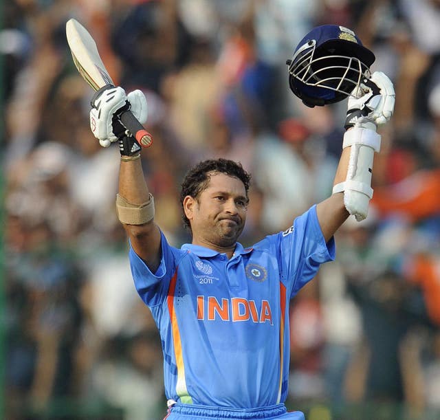 Tendulkar helped India win the 2011 World Cup on home soil (Rebecca Naden/PA).