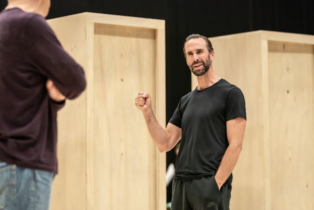 Joseph Fiennes during a Dear England West End rehearsal