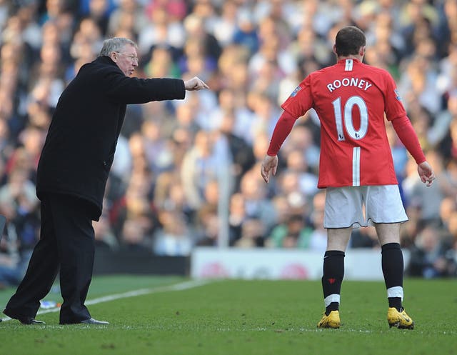 United manager Sir Alex Ferguson (left) had been shocked Rooney wanted to leave