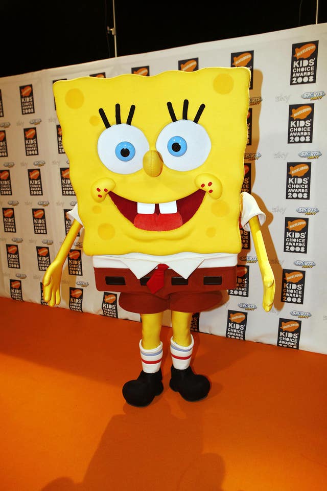 SpongeBob SquarePants at the Nickelodeon Kids’ Choice Awards in London in 2008 (Matt Crossick/PA)