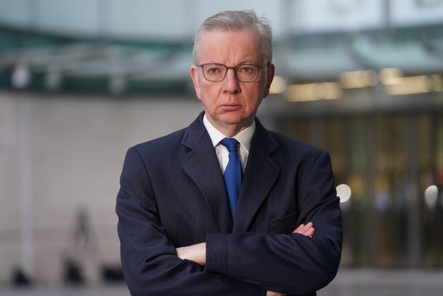 Housing Secretary Michael Gove said his aim is for the s21 ban to come in in this Parliament (Lucy North/PA)