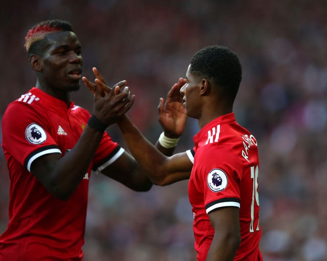 Paul Pogba (left) and Marcus Rashford