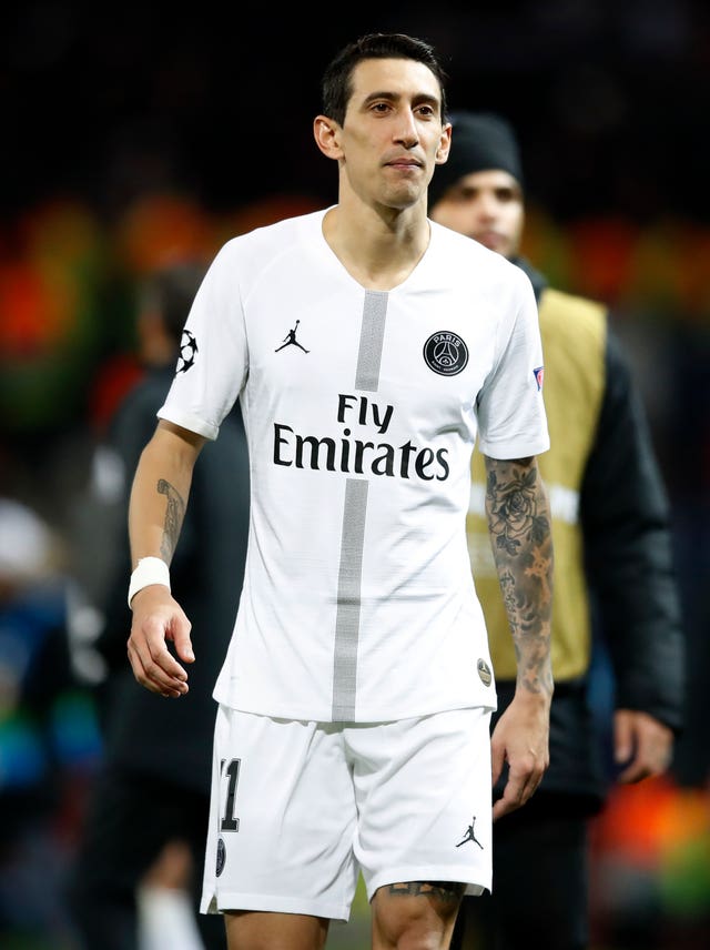 Angel Di Maria joined Paris St Germain in 2015 after one season with Manchester United (Martin Rickett/PA).