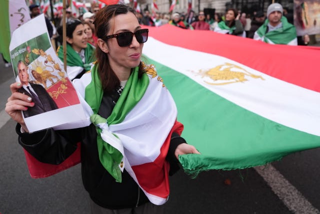 People protest outside Downing Street in central London