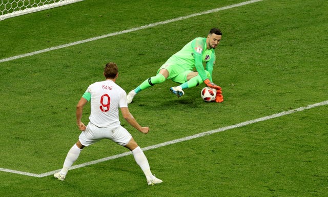 Harry Kane was denied by Danijel Subasic before he hit a post from the rebound 