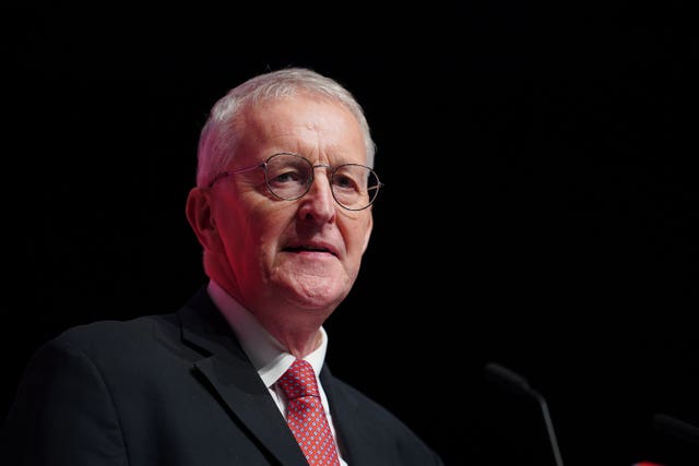 Secretary of State for Northern Ireland Hilary Benn speaks during the Labour Party conference at the ACC Liverpool