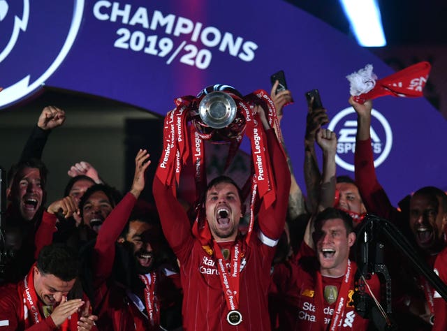 Jordan Henderson was the first Liverpool captain to raise the league title in 30 years.