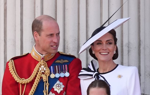 The Prince and Princess of Wales on the balcony of Buckingham Palace