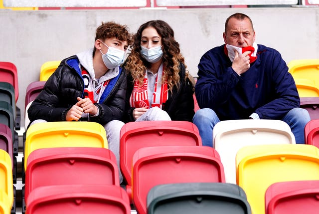 Face coverings may be a much less common sight at football grounds next season 