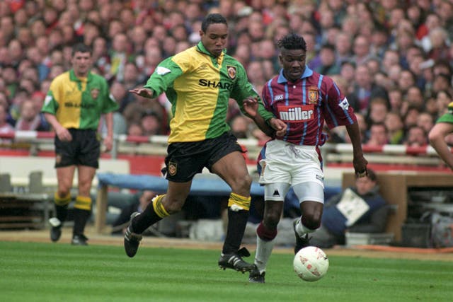 Paul Ince (left) spent six years at Manchester United.
