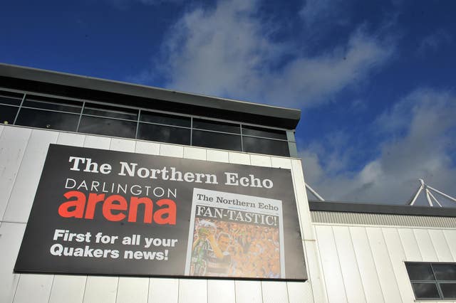 Darlington have asked to be able to return temporarily to their former home at the Northern Echo Arena 