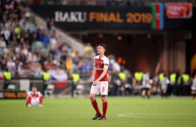 Koscielny could not help Arsenal to Europa League success as they lost last year's final to Chelsea.