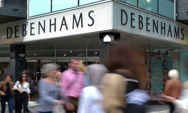 Debenhams shares plunge