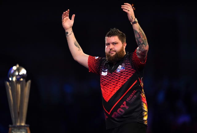 Michael Smith at the PDC World Darts Championship final