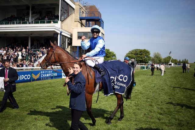 Miss France with Maxime Guyon after winning the 1000 Guineas