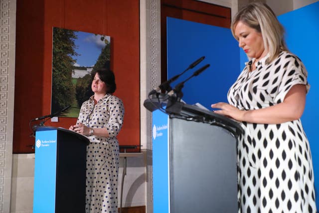First Minister Arlene Foster (left) and Deputy First Minister Michelle O’Neill