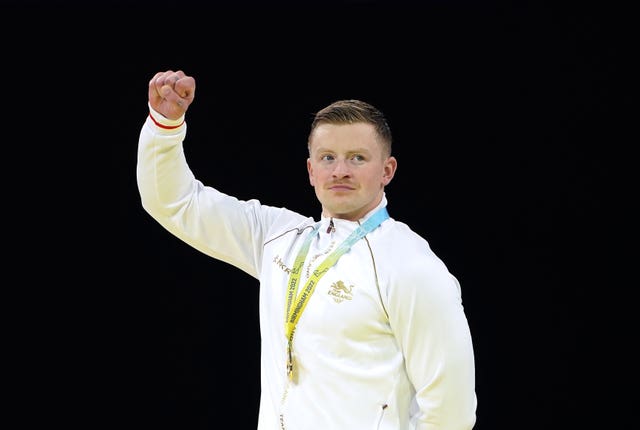 Adam Peaty was back on the top step of the podium on Tuesday night (Zac Goodwin/PA)