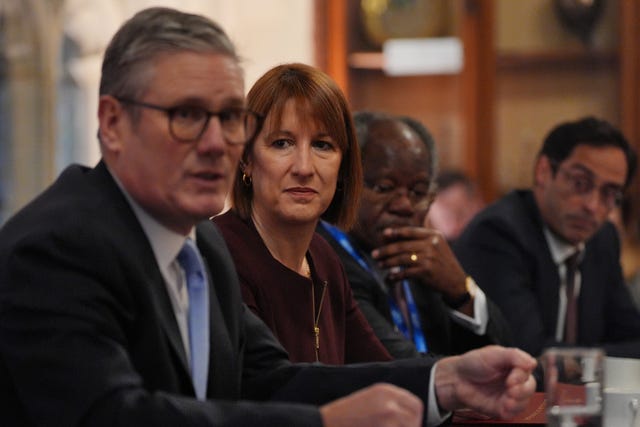 Prime Minister Sir Keir Starmer with leaders from across the UK during the International Investment Summit in London