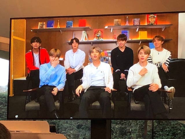 BTS on videolink 