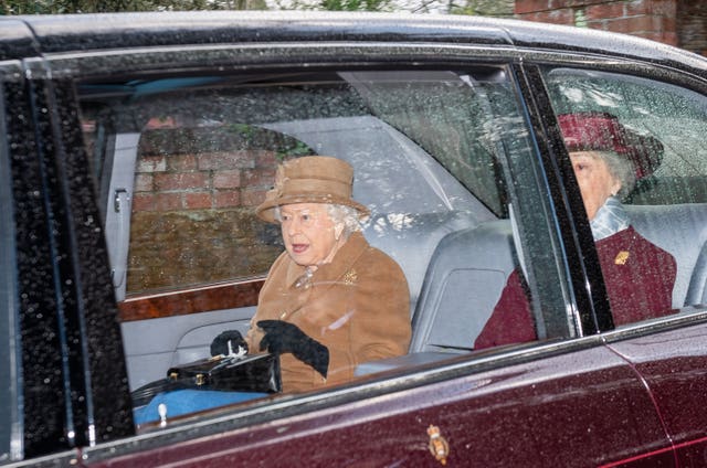 Royals attend church service