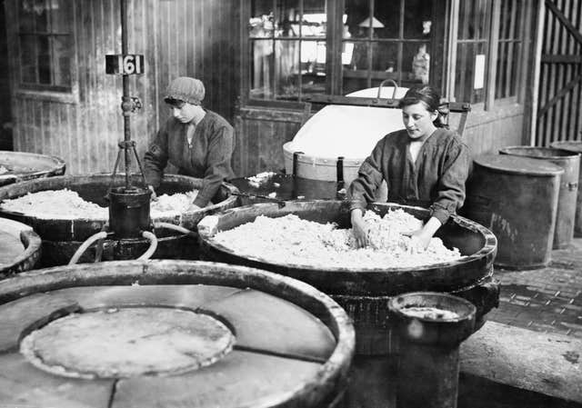 Women working at a munitions factory in Gretna