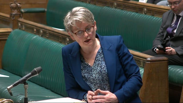 Foreign Secretary Yvette Cooper making a statement on Iran in the House of Commons