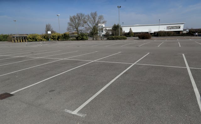 An empty car park