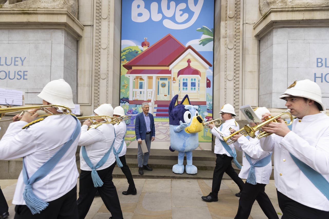 London’s Australia House renamed Bluey House for day as show receives ...