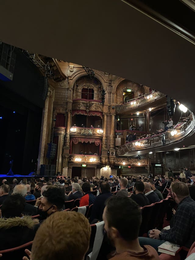 The audience at the London Palladium for an event to promote Arsene Wenger's book 