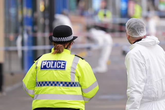 Police and forensic officers