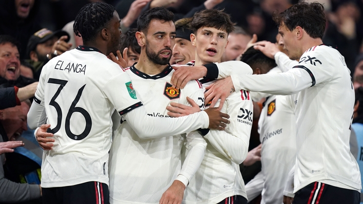 Manchester United put themselves on the brink of the Carabao Cup final with a 3-0 win at Nottingham Forest in the semi-final first leg (Mike Egerton/PA)