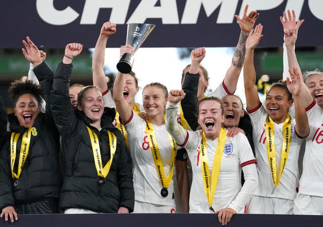 England won the Arnold Clark Cup in February (Nick Potts/PA).