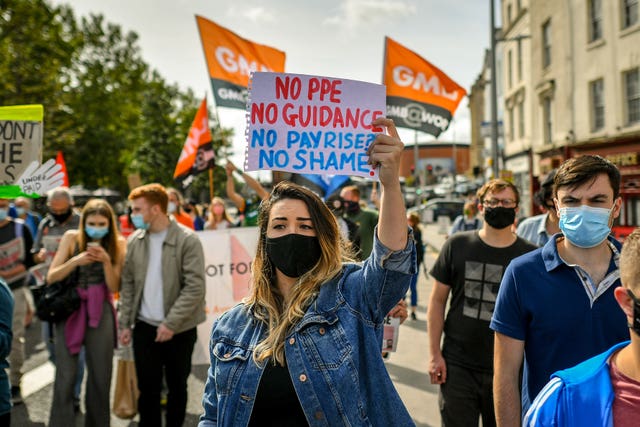 NHS worker protest