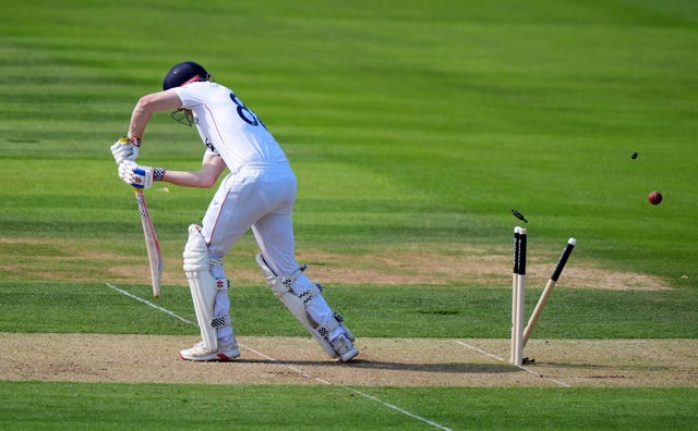 Harry Brook is bowled by Jasprit Bumrah