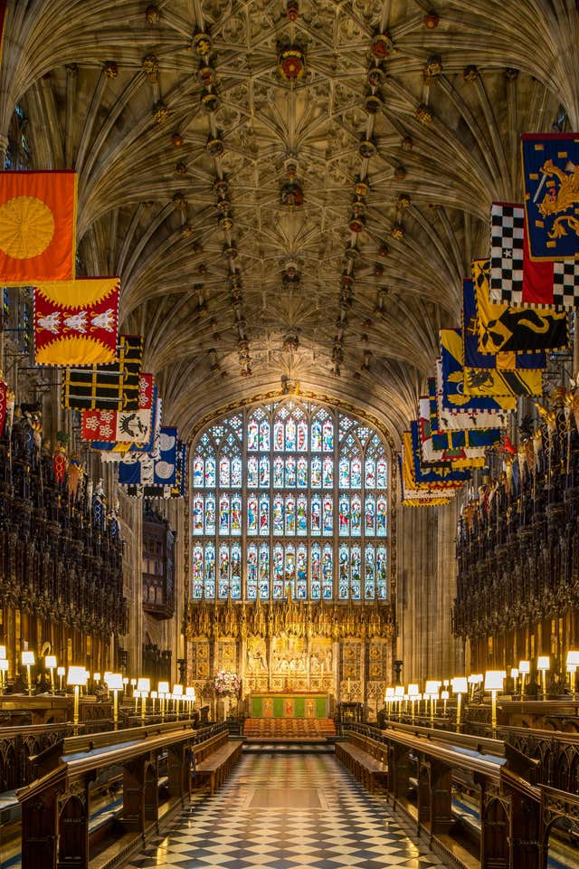 The Quire of St George's Chapel - beneath which is the Royal Vault