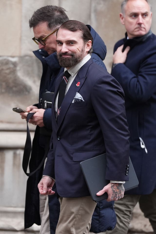 Ant Middleton leaving the Royal Courts of Justice in November (Ben Whitley/PA)