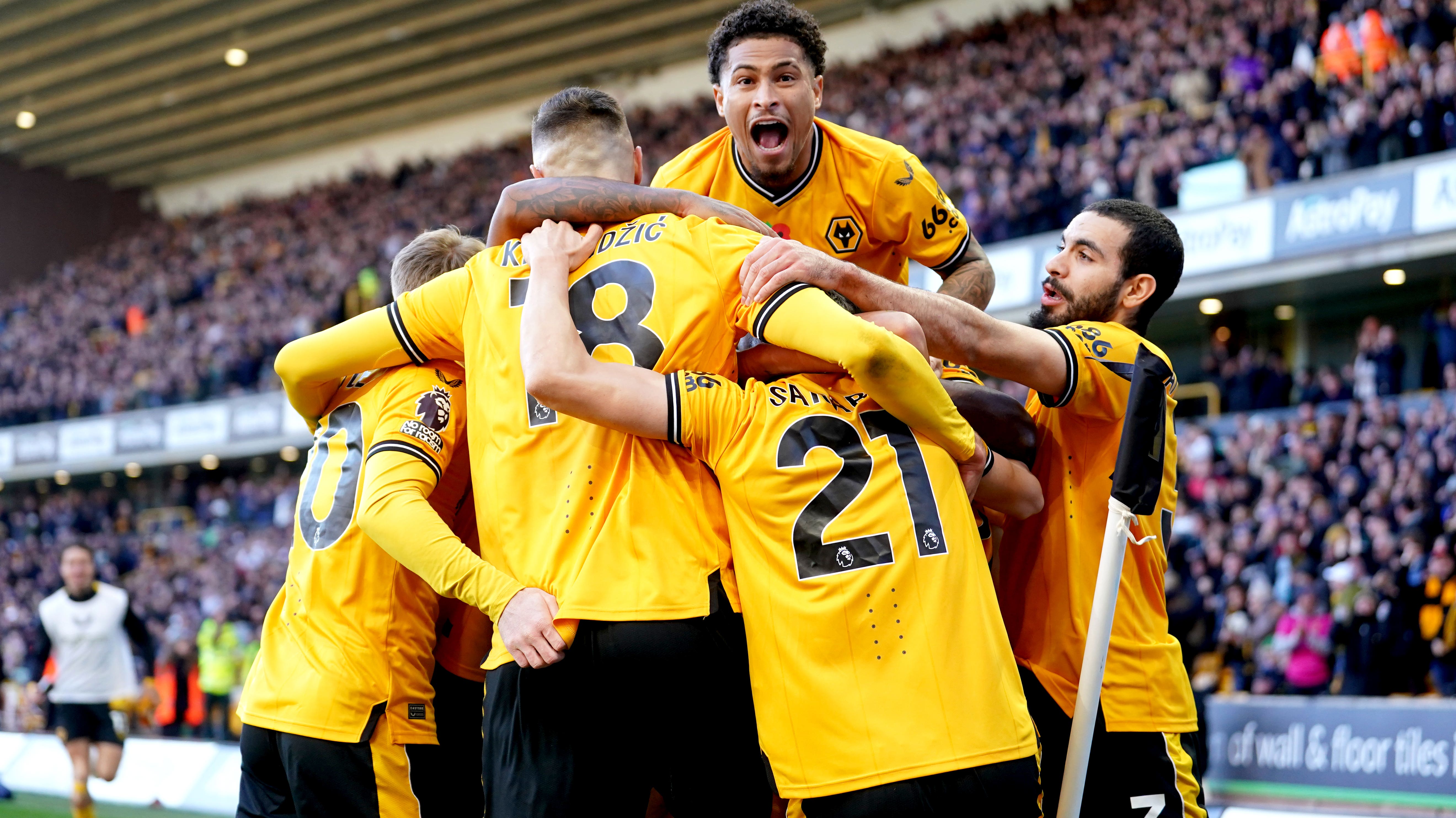 Wolves 21 Tottenham Hosts stun Spurs with two stoppagetime strikes