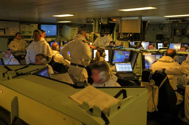 HMS Diamond, seen from the ship's operations room