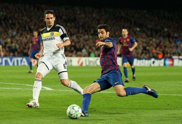 Chelsea playmaker Cesc Fabregas played for Barcelona against the Blues in 2012