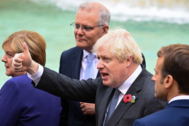 Prime Minister Boris Johnson is due to address G20 leaders on Sunday about the need to act on climate change
