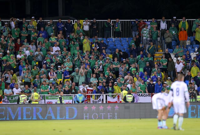 Northern Ireland fans were unhappy with the defeat in Kosovo