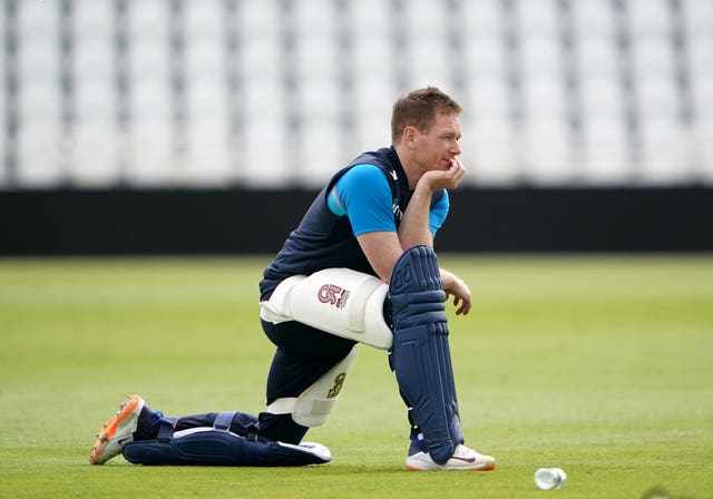 England captain Eoin Morgan has been ruled out of the rest of the T20 series against the Windies (Zac Goodwin/PA)