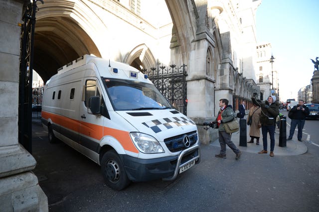 The prison van containing black cab rapist John Worboys leaves court 