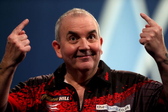 Phil Taylor on stage