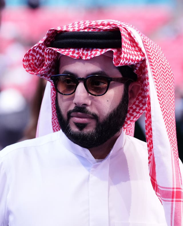 Saudi GEA chairman Turki Alalshikh pictured at Wembley ahead of the Anthony Joshua v Daniel Dubois fight