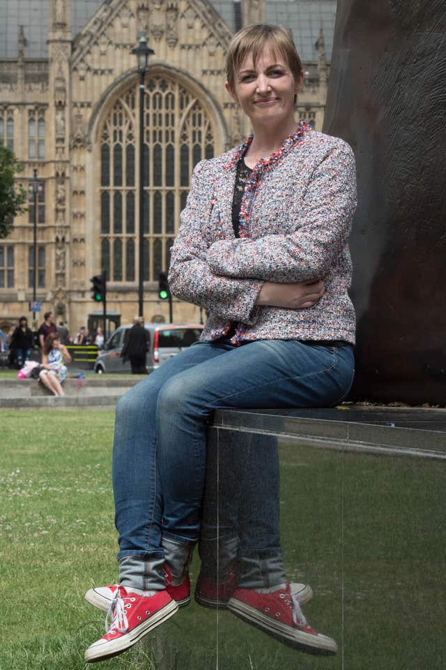 Medical cannabis campaigner Vera Twomey travelled to Parliament in London to call for a change in the UK law (PA)