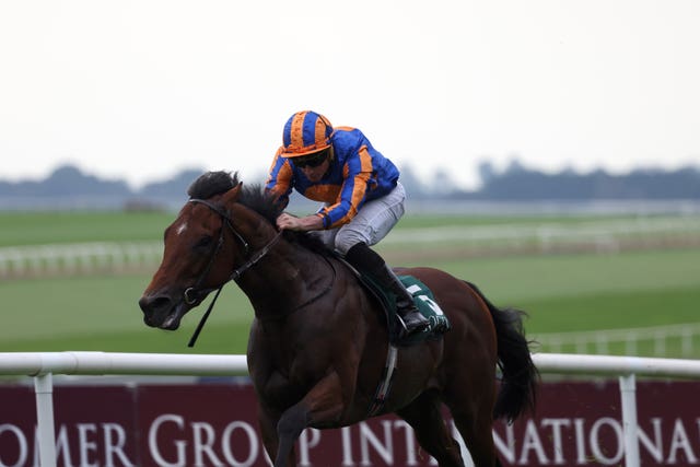 Henry Longfellow winning the Goffs Vincent O’Brien National Stakes at the Curragh