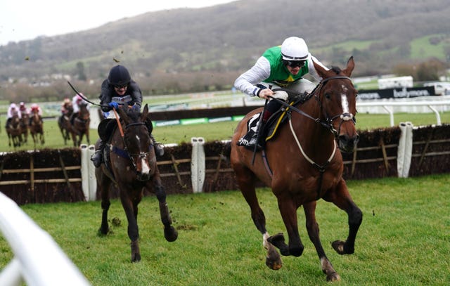 Weveallbeencaught winning at Cheltenham on New Year's Day 