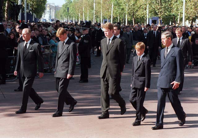 Diana's funeral procession